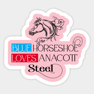 Blue Horesshoe Loves Anacott Steel Sticker